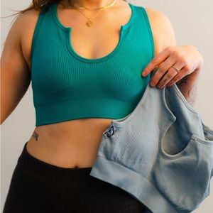 2 pack - ribbed crop tops